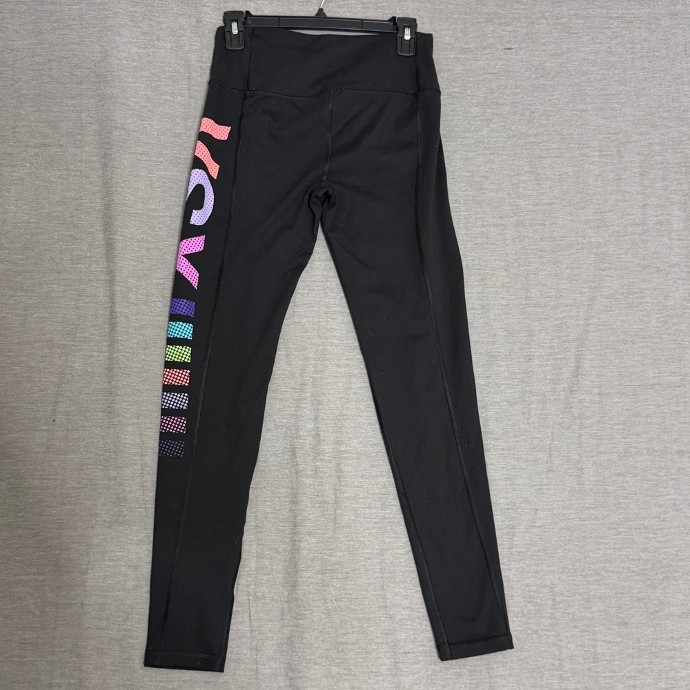 Victoria's Secret VSX Sport Knockout Tight Black Rainbow Logo Leggings Small